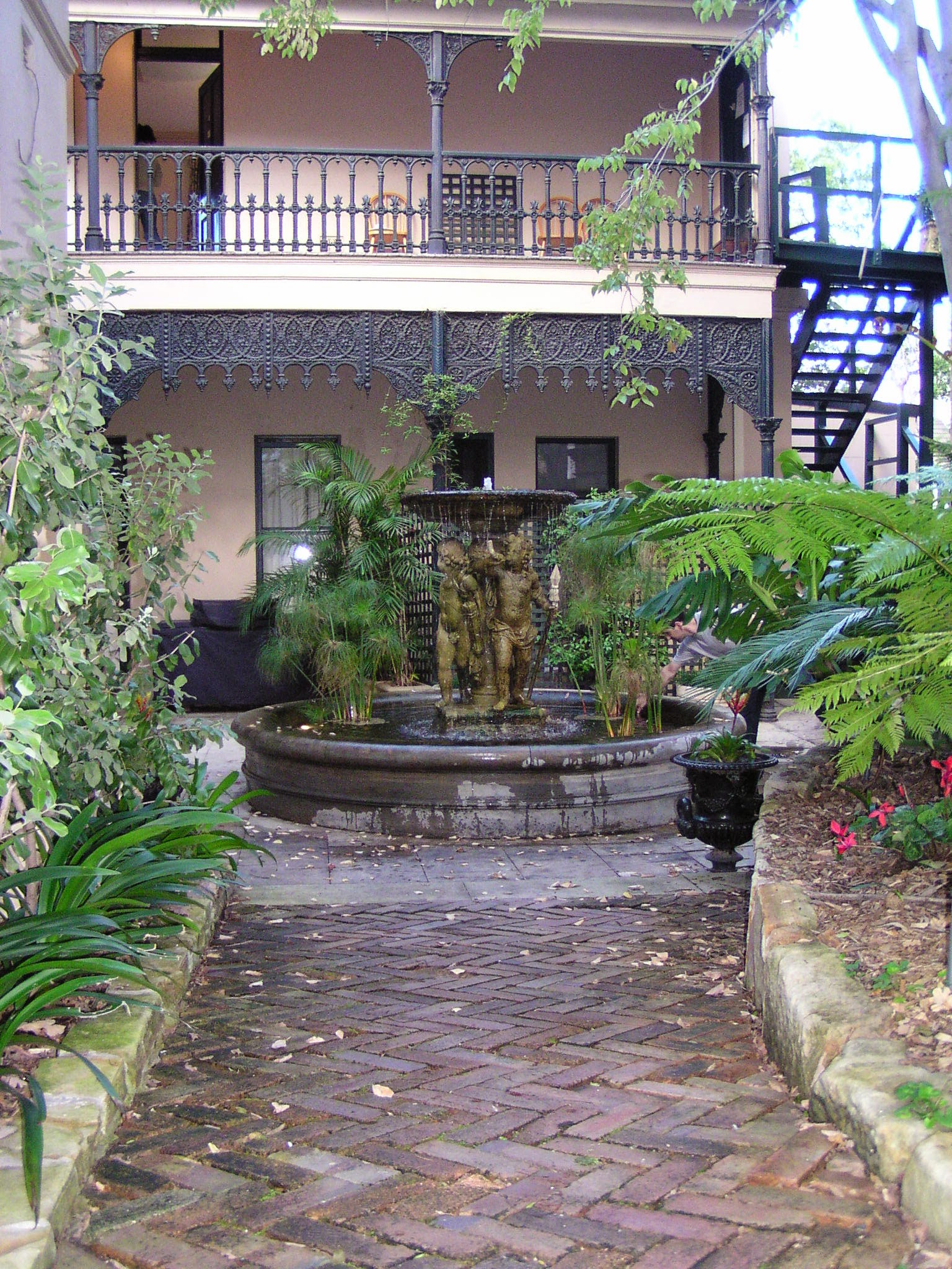 Water feature koi goldfish and plant pond