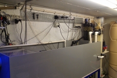 Marine reef aquarium plant room